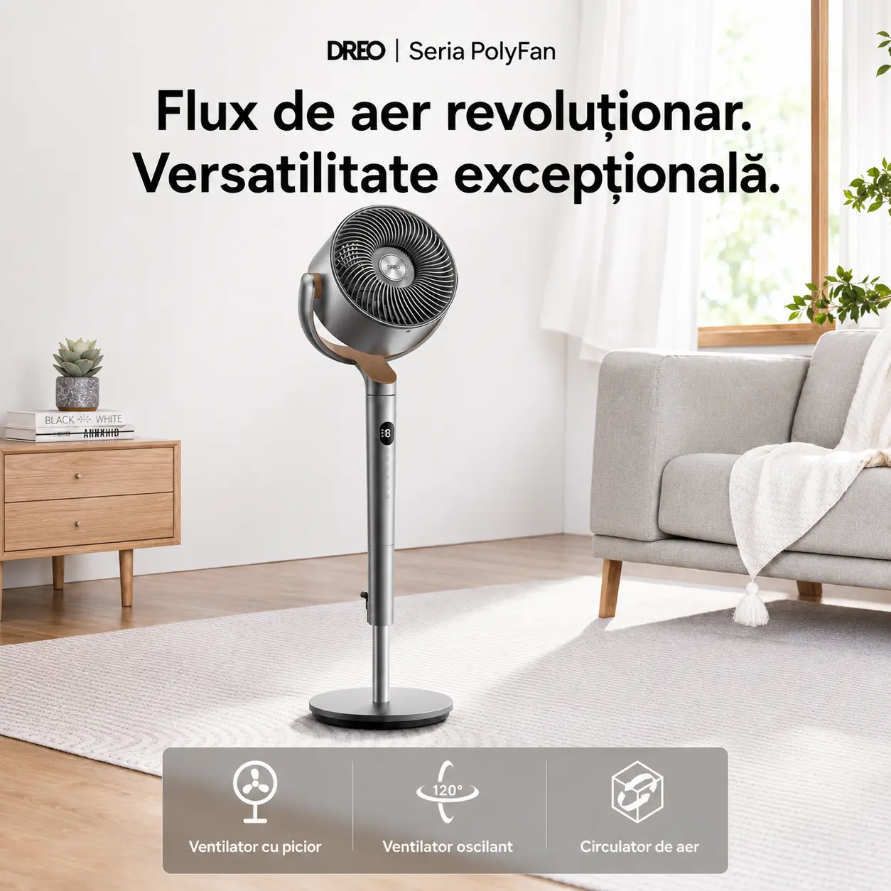 Dreo PolyFan 502 cu telecomandă — imaginea 3